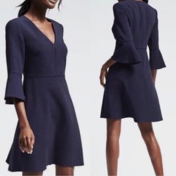 Banana Republic Flutter Sleeve Dress - Picture 2 of 8